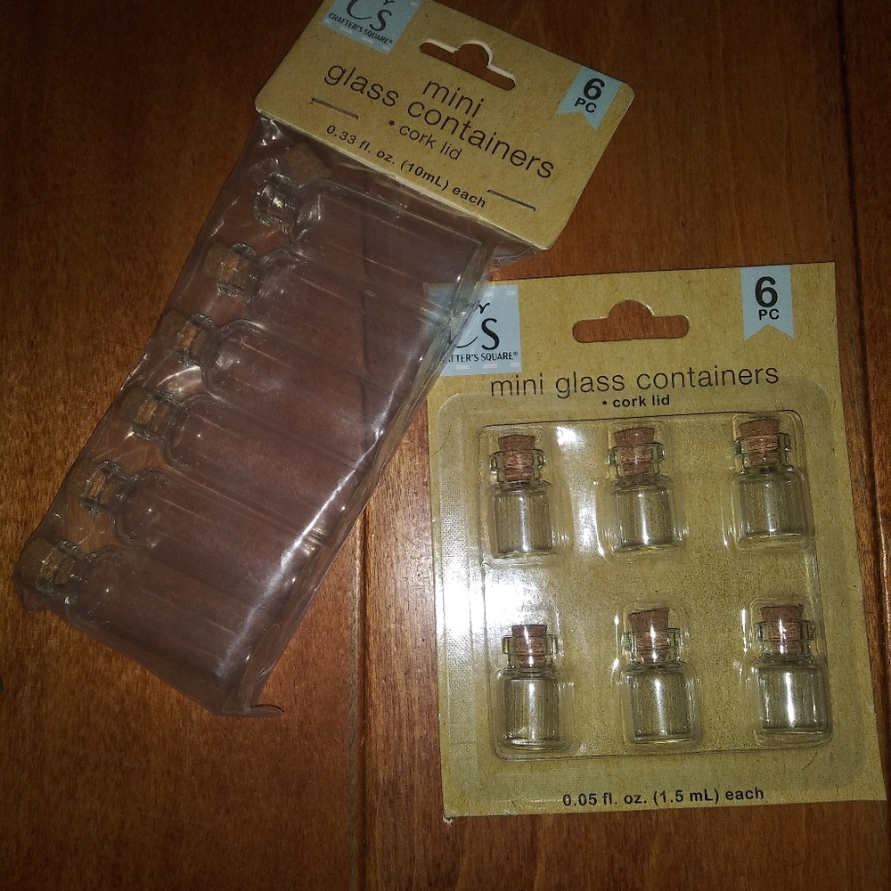 Crafters Square mini glass containers